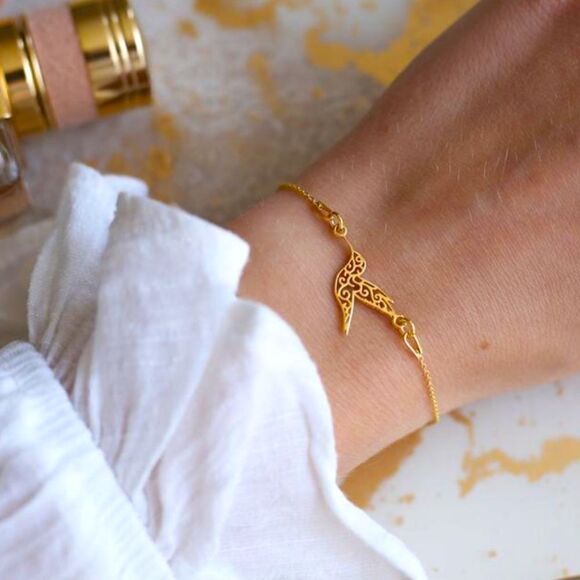 💕💕JUST IN💕💕Mother BRACELET Bird Bracelet Golden Adjustable Bracelet Ornate - Picture 1 of 7
